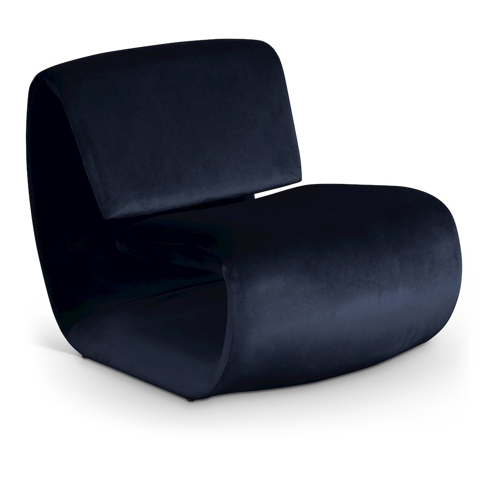 Nouveau Navy Velvet Accent Chair
