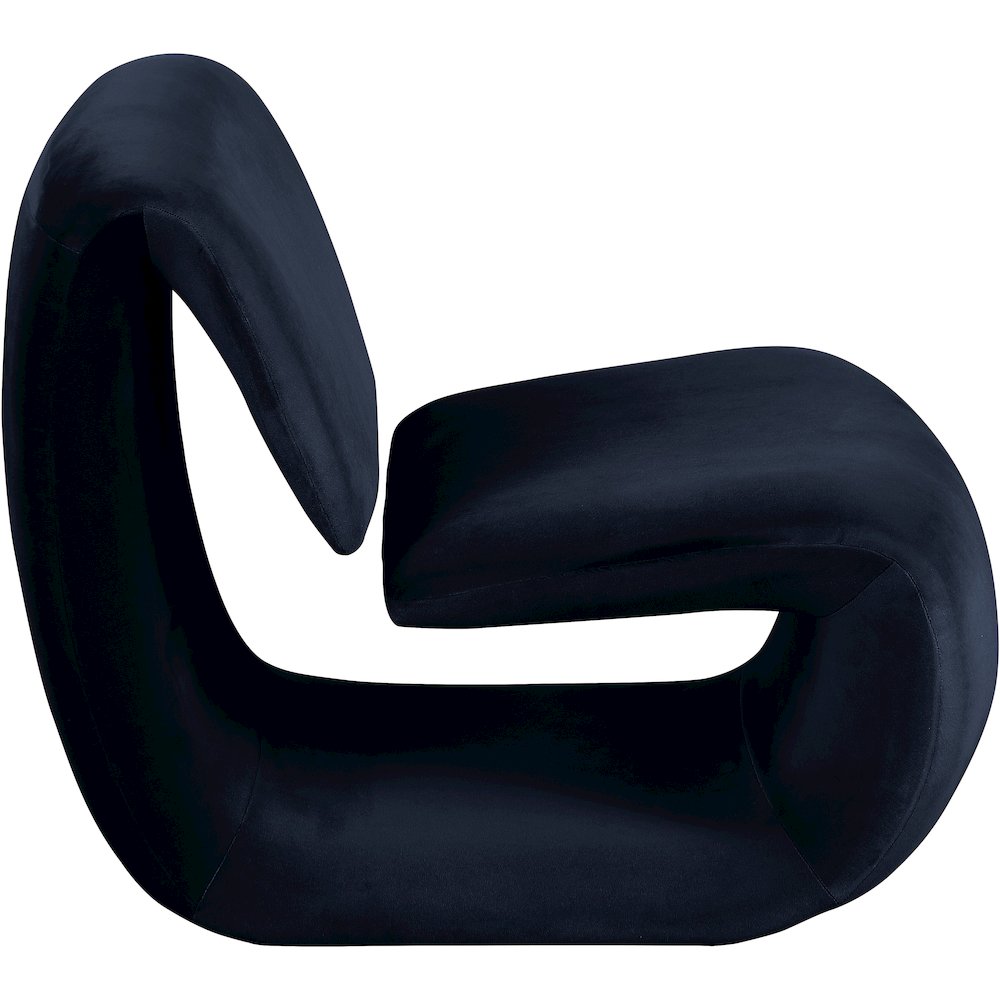 Nouveau Navy Velvet Accent Chair