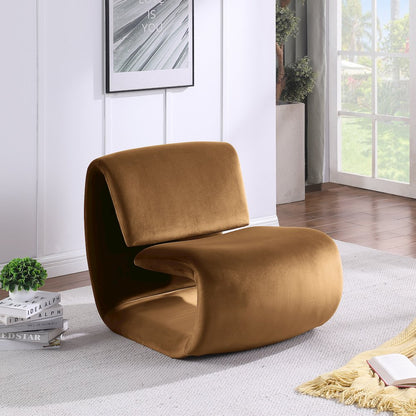 Nouveau Saddle Velvet Accent Chair