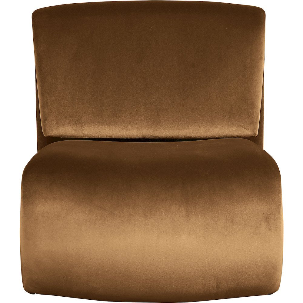 Nouveau Saddle Velvet Accent Chair