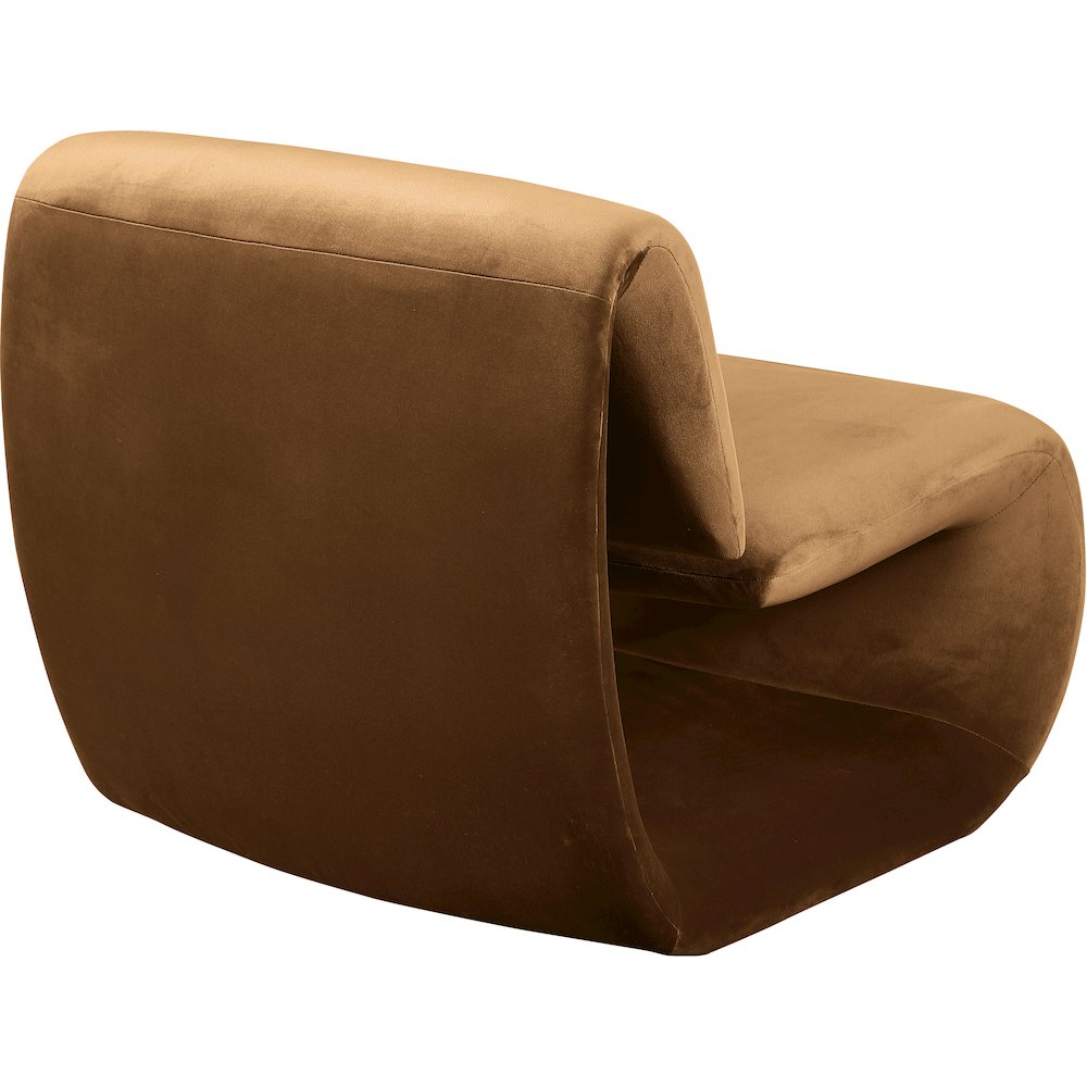 Nouveau Saddle Velvet Accent Chair