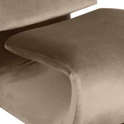Nouveau Taupe Velvet Accent Chair
