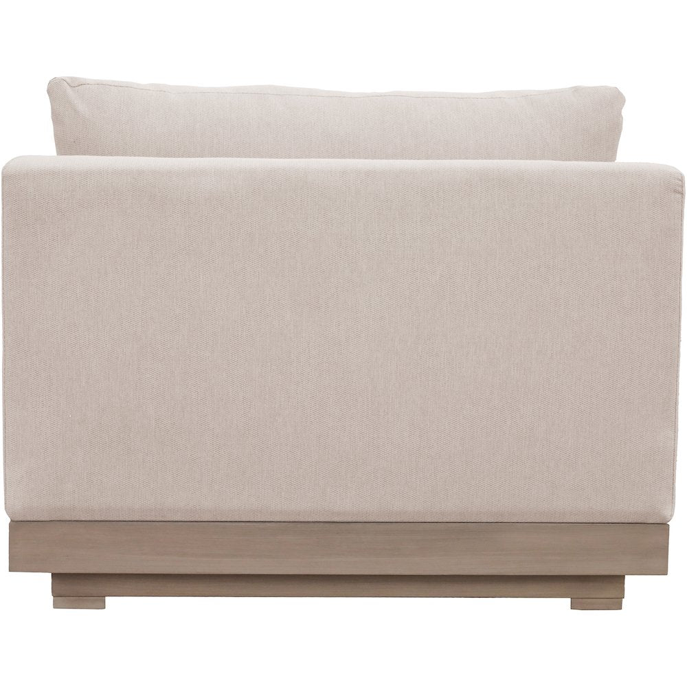 Solace Beige Olefin Performance Fabric Outdoor Patio Modular Armless Chair