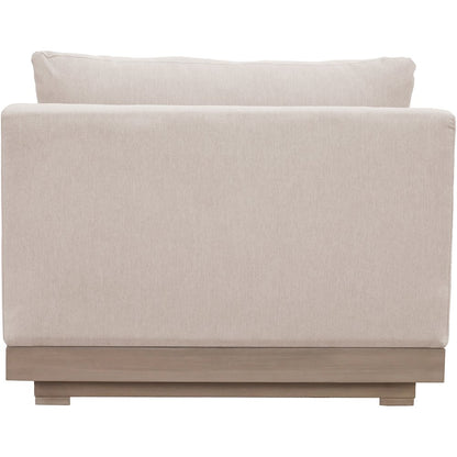 Solace Beige Olefin Performance Fabric Outdoor Patio Modular Armless Chair