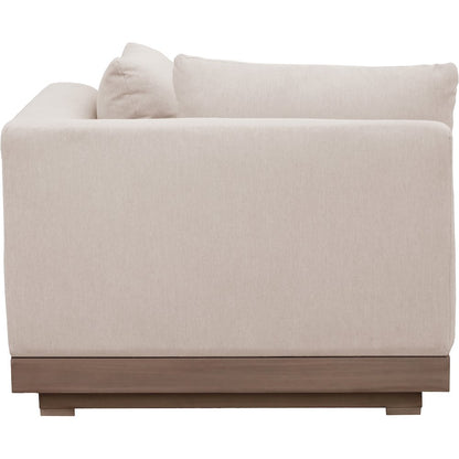 Solace Beige Olefin Performance Fabric Outdoor Patio Modular Corner Chair