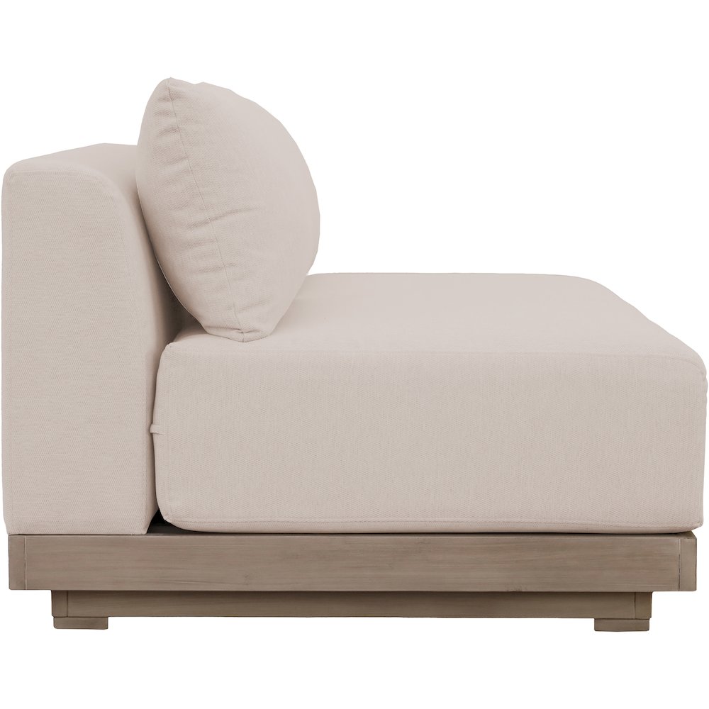 Solace 55" Beige Olefin Performance Fabric Outdoor Patio Modular Loveseat