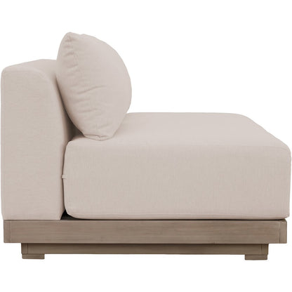 Solace 55" Beige Olefin Performance Fabric Outdoor Patio Modular Loveseat