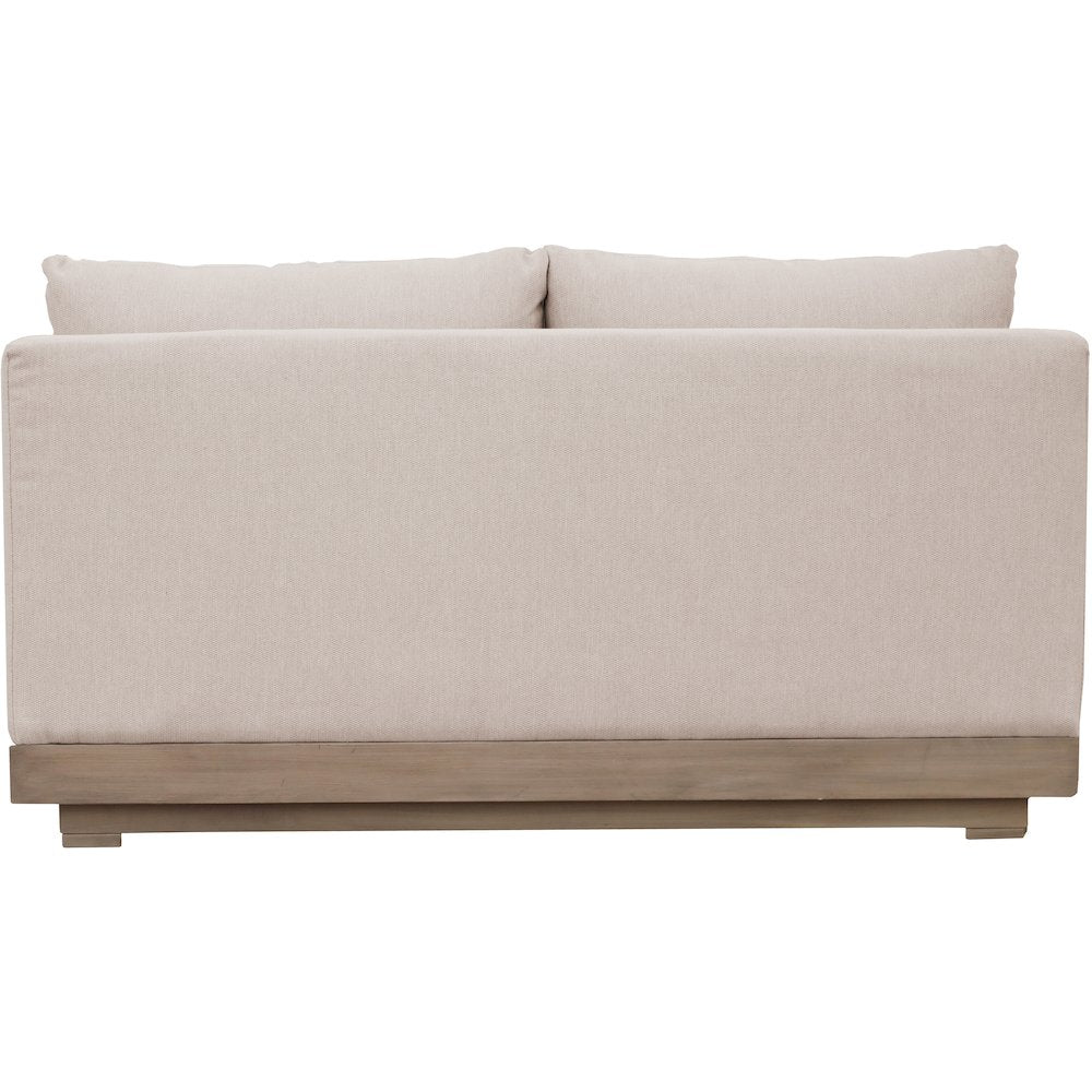 Solace 55" Beige Olefin Performance Fabric Outdoor Patio Modular Loveseat