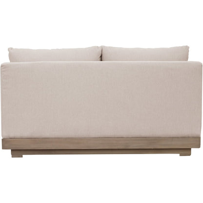Solace 55" Beige Olefin Performance Fabric Outdoor Patio Modular Loveseat