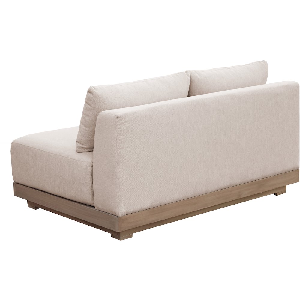 Solace 55" Beige Olefin Performance Fabric Outdoor Patio Modular Loveseat