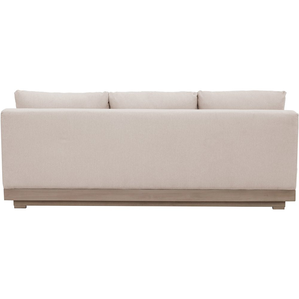 Solace 77" Beige Olefin Performance Fabric Outdoor Patio Modular Sofa