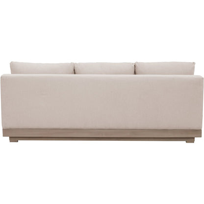 Solace 77" Beige Olefin Performance Fabric Outdoor Patio Modular Sofa