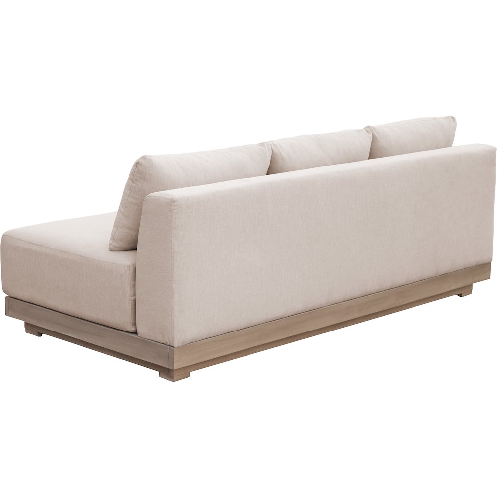 Solace 77" Beige Olefin Performance Fabric Outdoor Patio Modular Sofa