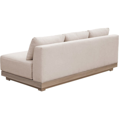 Solace 77" Beige Olefin Performance Fabric Outdoor Patio Modular Sofa