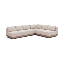 Solace Beige Olefin Performance Fabric 3pc. Outdoor Patio Modular Sectional