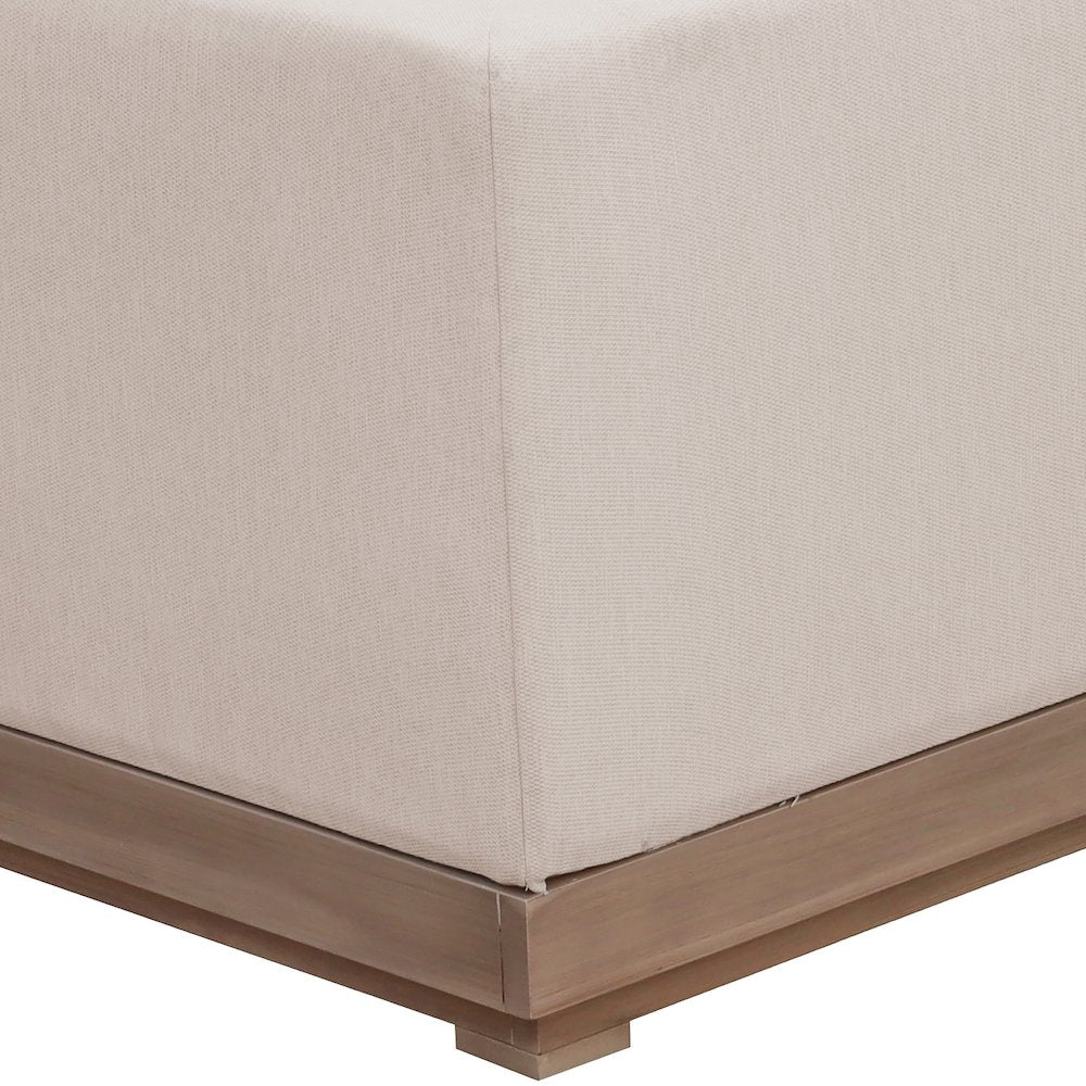 Solace Beige Olefin Performance Fabric 4pc. Outdoor Patio Modular Sectional