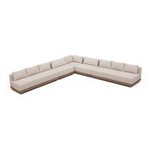 Solace Beige Olefin Performance Fabric 5pc. Outdoor Patio Modular Sectional