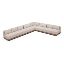 Solace Beige Olefin Performance Fabric 5pc. Outdoor Patio Modular Sectional