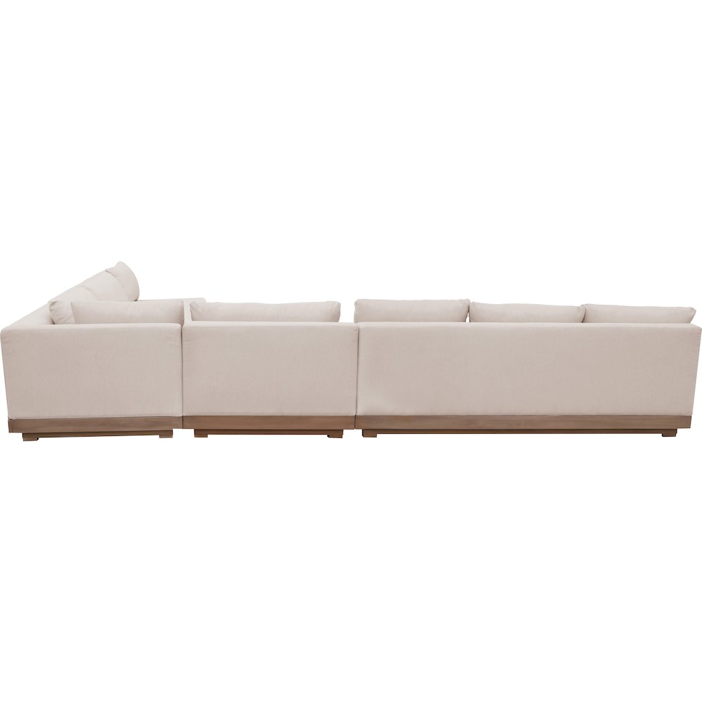 Solace Beige Olefin Performance Fabric 5pc. Outdoor Patio Modular Sectional