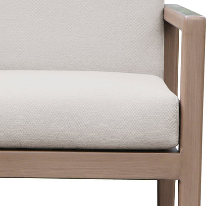 Solace Cream Olefin Performance Fabric Outdoor Patio Dining Arm Chair