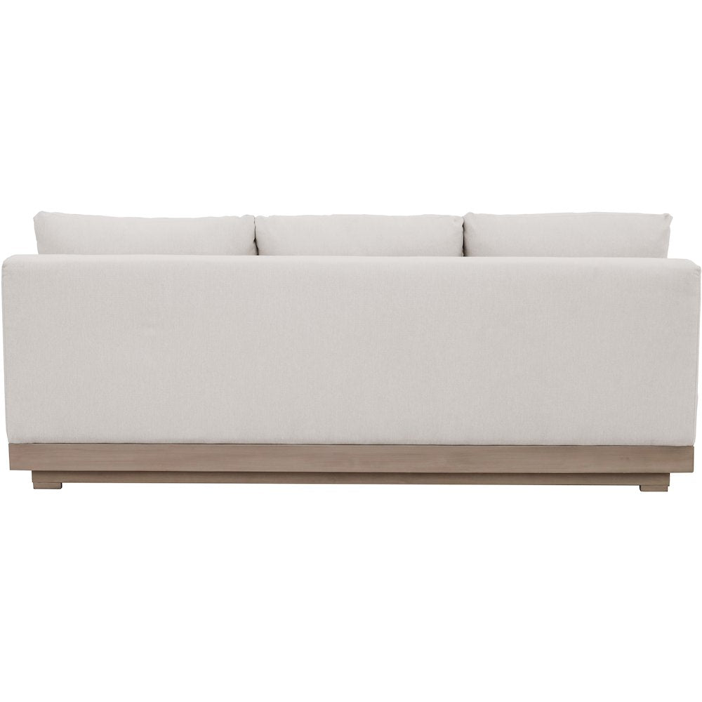 Solace 77" Cream Olefin Performance Fabric Outdoor Patio Modular Sofa