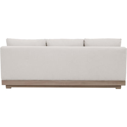Solace 77" Cream Olefin Performance Fabric Outdoor Patio Modular Sofa