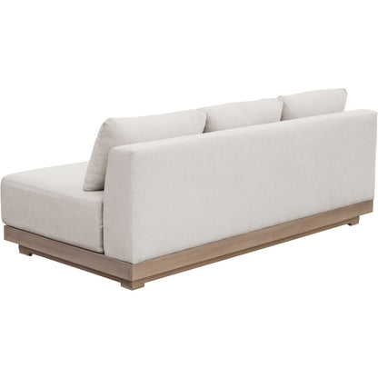 Solace 77" Cream Olefin Performance Fabric Outdoor Patio Modular Sofa