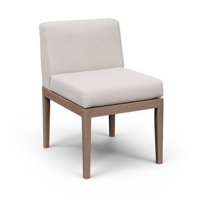 Solace Cream Olefin Performance Fabric Outdoor Patio Dining Side Chair