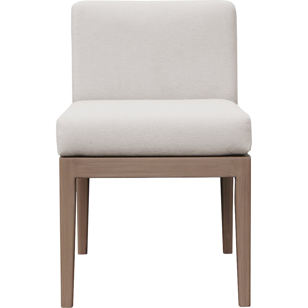 Solace Cream Olefin Performance Fabric Outdoor Patio Dining Side Chair