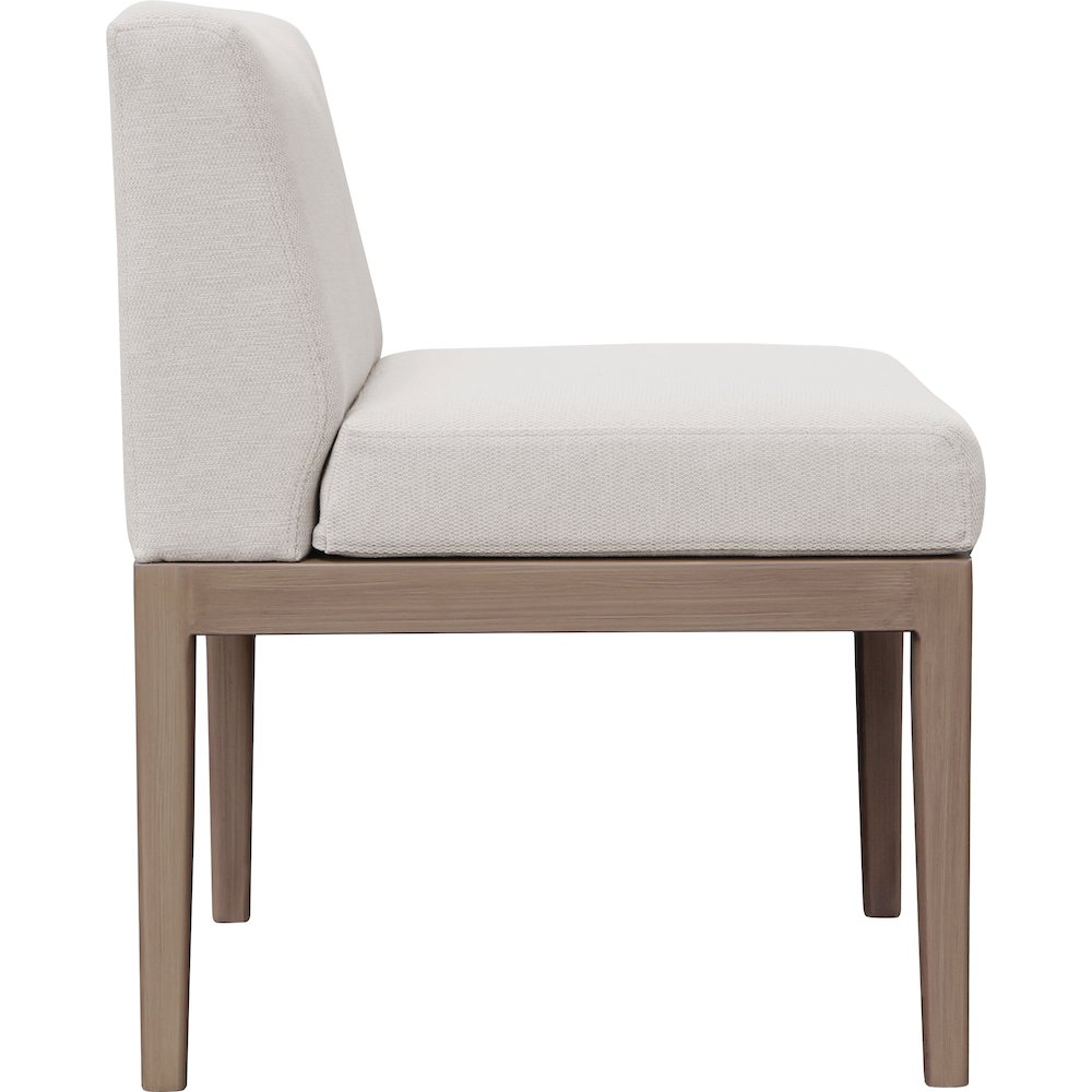Solace Cream Olefin Performance Fabric Outdoor Patio Dining Side Chair