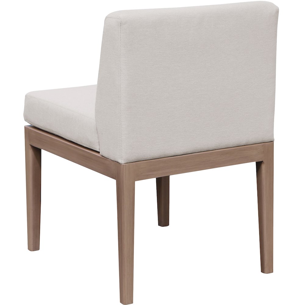 Solace Cream Olefin Performance Fabric Outdoor Patio Dining Side Chair