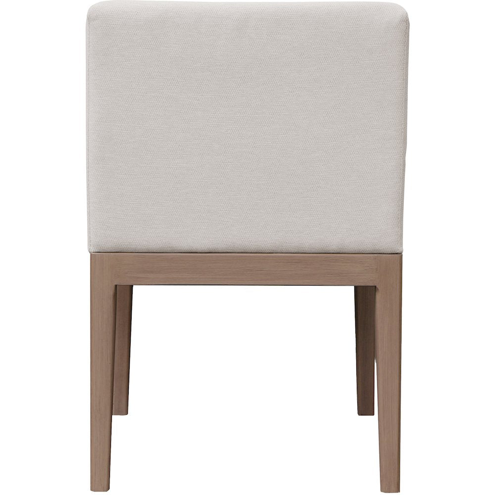 Solace Cream Olefin Performance Fabric Outdoor Patio Dining Side Chair