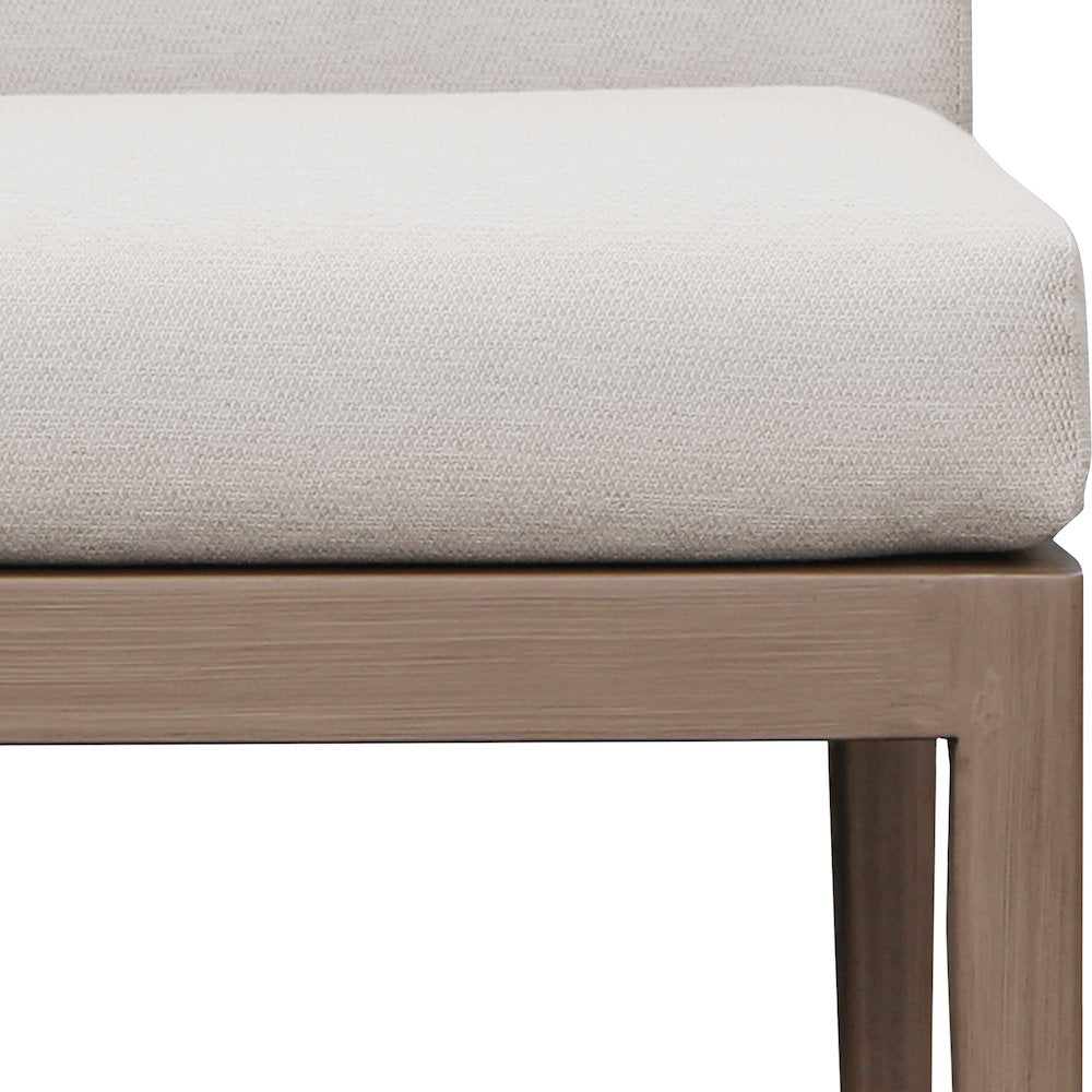 Solace Cream Olefin Performance Fabric Outdoor Patio Dining Side Chair