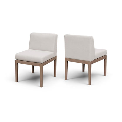 Solace Cream Olefin Performance Fabric Outdoor Patio Dining Side Chair