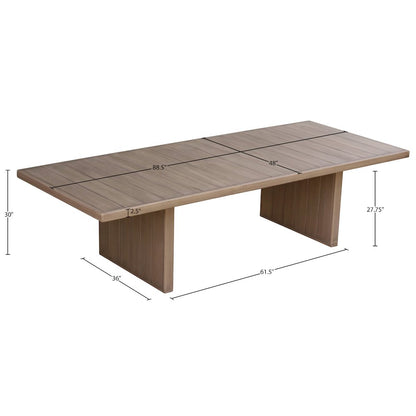 Solace 88.5" Natural Acacia Wood Outdoor Patio Dining Table
