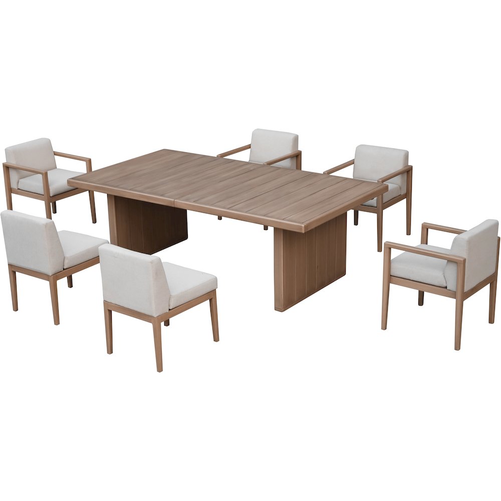 Solace 88.5" Natural Acacia Wood Outdoor Patio Dining Table