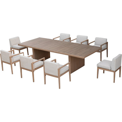 Solace 88.5" Natural Acacia Wood Outdoor Patio Dining Table