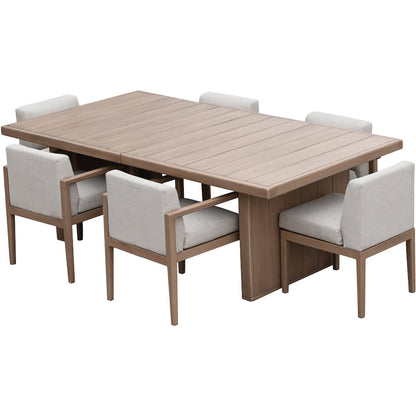 Solace 88.5" Natural Acacia Wood Outdoor Patio Dining Table