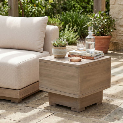 Solace Natural Acacia Wood Outdoor Patio End / Side Table
