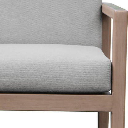 Solace Grey Olefin Performance Fabric Outdoor Patio Dining Arm Chair