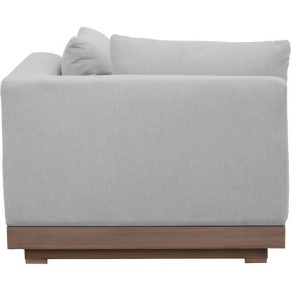 Solace Grey Olefin Performance Fabric Outdoor Patio Modular Corner Chair