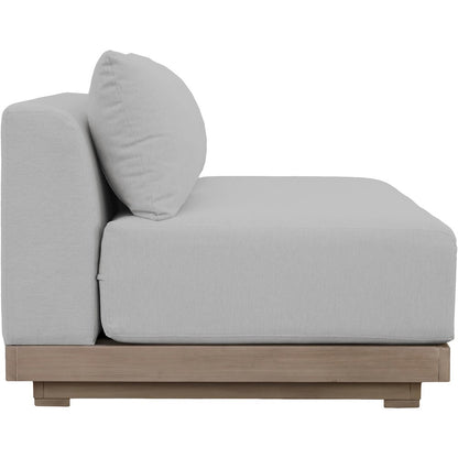 Solace 55" Grey Olefin Performance Fabric Outdoor Patio Modular Loveseat