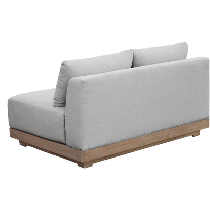 Solace 55" Grey Olefin Performance Fabric Outdoor Patio Modular Loveseat