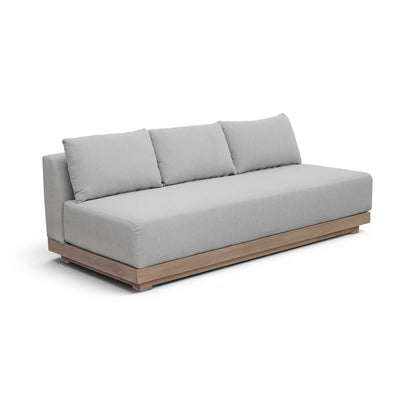 Solace 77" Grey Olefin Performance Fabric Outdoor Patio Modular Sofa
