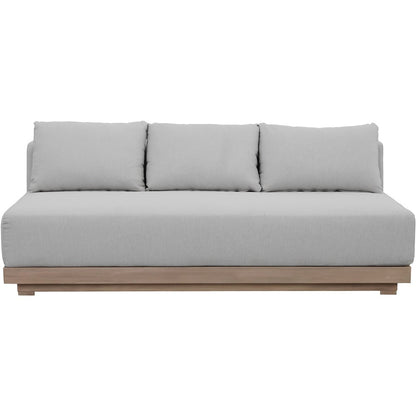 Solace 77" Grey Olefin Performance Fabric Outdoor Patio Modular Sofa