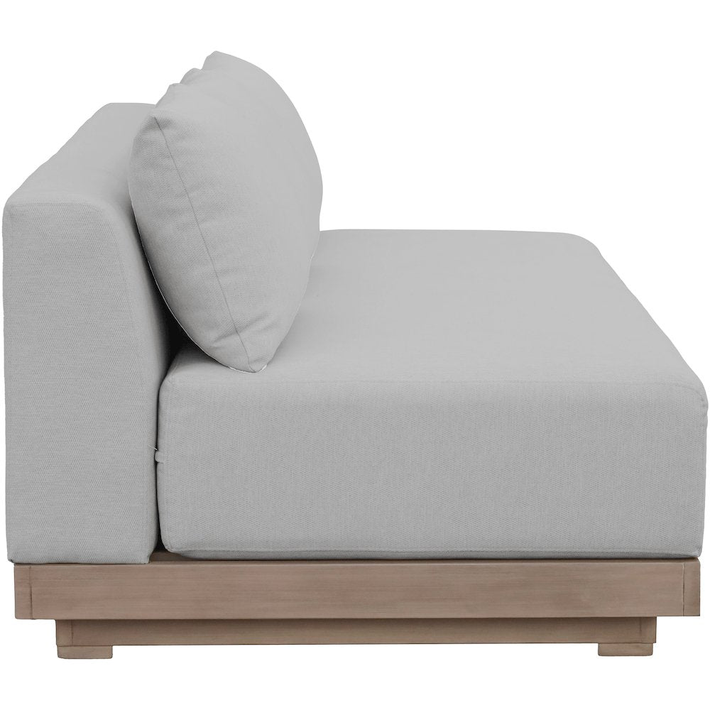 Solace 77" Grey Olefin Performance Fabric Outdoor Patio Modular Sofa