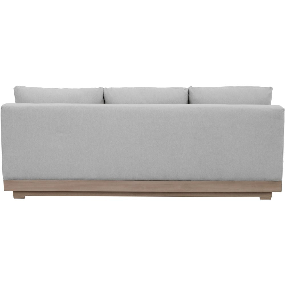 Solace 77" Grey Olefin Performance Fabric Outdoor Patio Modular Sofa