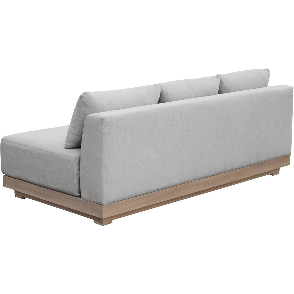 Solace 77" Grey Olefin Performance Fabric Outdoor Patio Modular Sofa