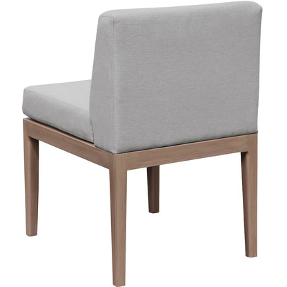 Solace Grey Olefin Performance Fabric Outdoor Patio Dining Side Chair