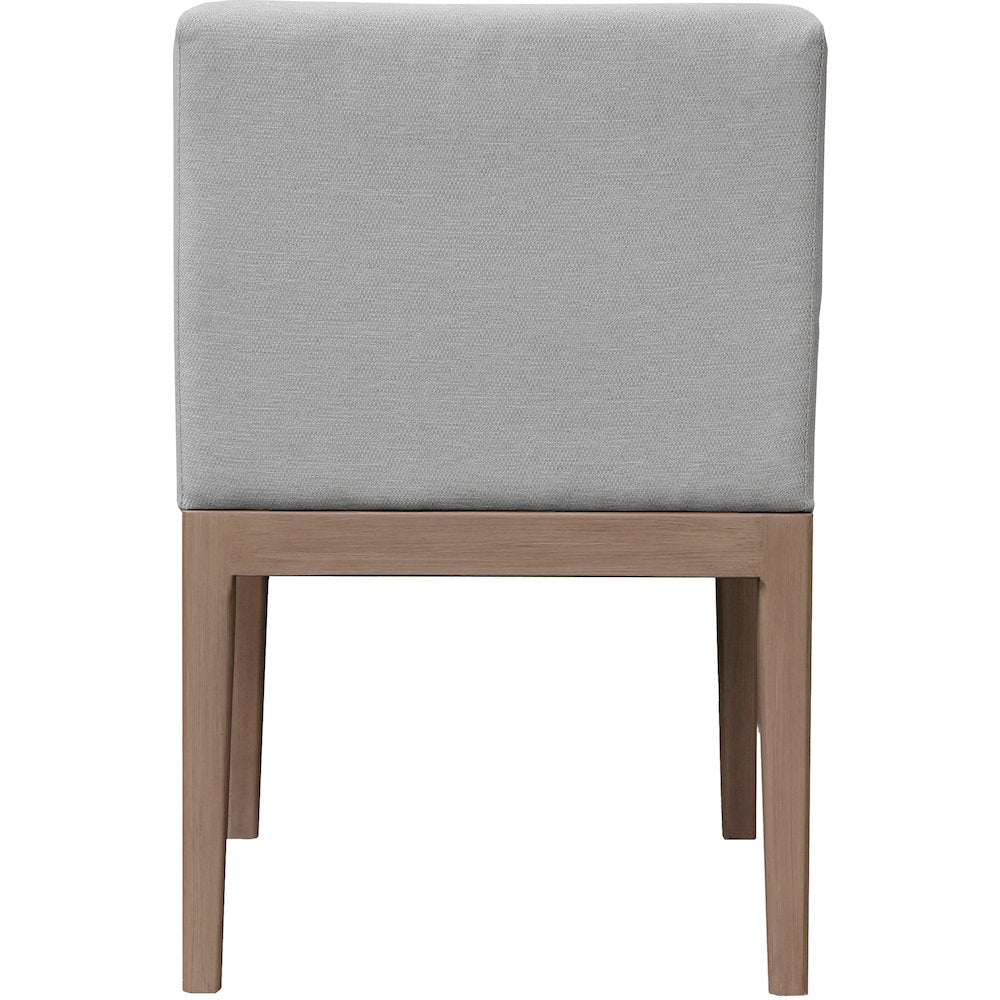 Solace Grey Olefin Performance Fabric Outdoor Patio Dining Side Chair